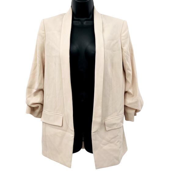 Babaton Aritzia Light Pink Ruched Sleeve Blazer - Picture 1 of 4